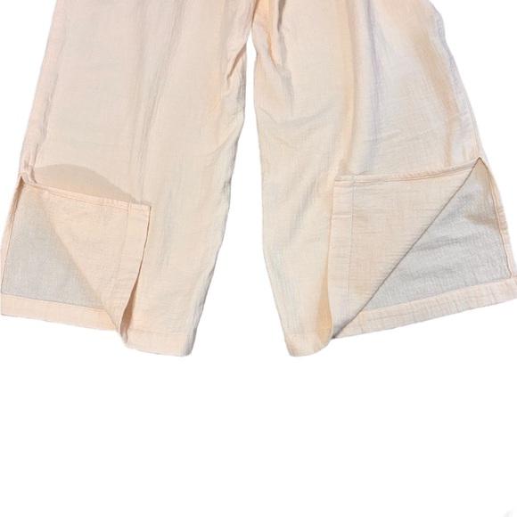 COPY - Madewell Cream Wide-Leg Cotton Gauze Cropped Pants Sz. XS/S - Picture 3 of 5